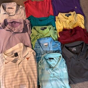12 RALPH LAUREN, Nike and Underarmor Polo shirts bundle XL and XXL